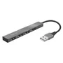 Trust Halyx Hub USB 2.0 de 4 puertos, Aluminio Gris
